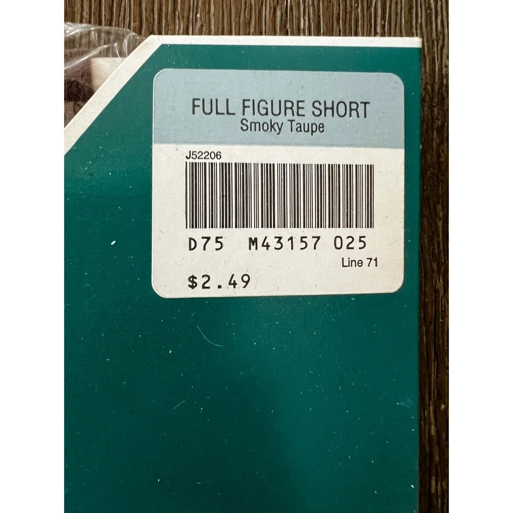 Vintage Sears Hug-alon Regular Pantyhose Smoky Taupe Full Figure Short
